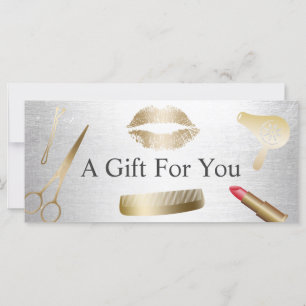 Cadeaubonnen Modern Gold Silver Beauty Salon
