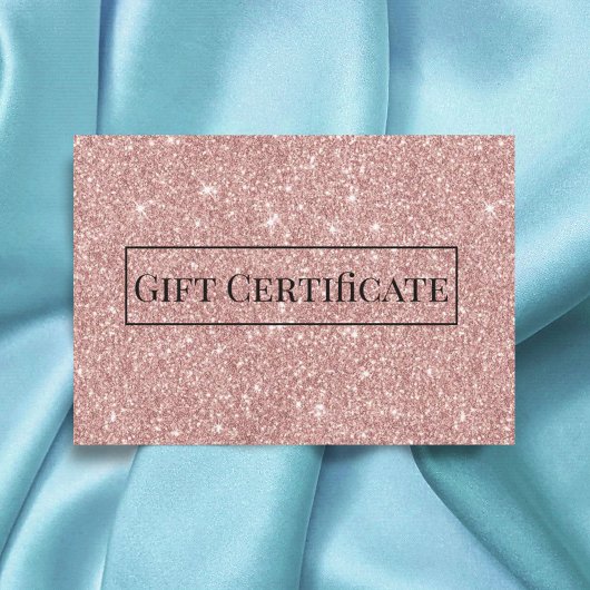 Cadeaubonnen Roos Gold Glitter Salon Spa