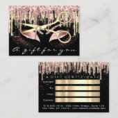 Cadeaubonnen Roos Gold Scissors Visitekaartje (Voorkant / Achterkant)