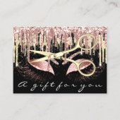 Cadeaubonnen Roos Gold Scissors Visitekaartje (Voorkant)