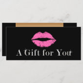 Cadeaubonnen | Roze lips Makeup Beauty Salon (Voorkant / Achterkant)