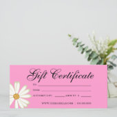 Cadeaubonnen Salon Daisy Flower roze (Staand voorkant)