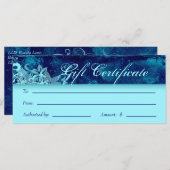 Cadeaubonnen Salon Spa Blue Floral Grunge (Voorkant / Achterkant)