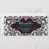 Cadeaubonnen Salon Spa Pink Damask Jewelry (Achterkant)