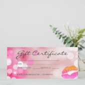 Cadeaubonnen Salon Spa Pink Lips & Licht (Staand voorkant)