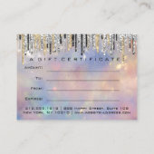 Cadeaubonnen Schoonheid Winkel haar Nails Holograa Visitekaartje (Achterkant)