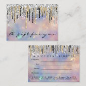 Cadeaubonnen Schoonheid Winkel haar Nails Holograa Visitekaartje (Voorkant / Achterkant)