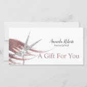 Cadeaubonnen Silver Scissor Roos Gold Hair (Voorkant)