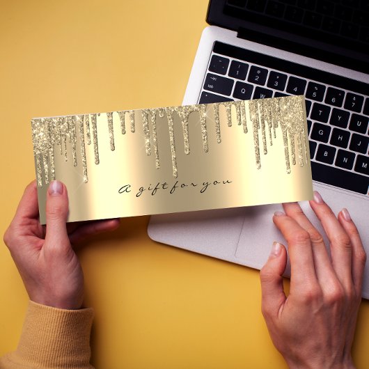 Cadeaubonnen sturen Faux Gold Makeup Small Mini Visitekaartjes