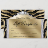 Cadeaubonnen Tanning Salon Jewelry Black Gold (Voorkant / Achterkant)