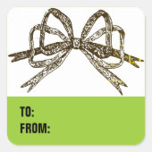 Cadeaubonnen Vierkante Sticker (Voorkant)