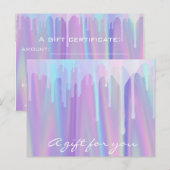 Cadeaubonnen Vloeibare schijven Paars Briefkaart (Voorkant / Achterkant)