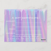 Cadeaubonnen Vloeibare schijven Paars Briefkaart (Achterkant)
