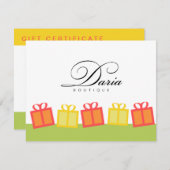 Cadeaubonnen voor detailhandel (Voorkant / Achterkant)