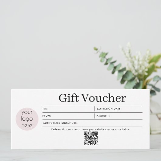 Cadeaubonnen voor kleine bedrijven QR Code (Staand voorkant)