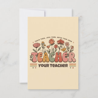 Cadeaubonnen voor Onderwijzersdag Bedankkaart