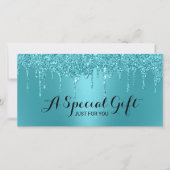 Cadeaubonnen voor Teal Glitter Drips Salon & Spa (Voorkant)