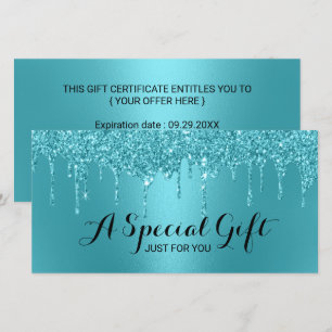 Cadeaubonnen voor Teal Glitter Drips Salon & Spa