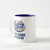 Cadeaubonnetje van de nalevingsfunctionaris (Beste Tweekleurige Koffiemok (Voorkant links)