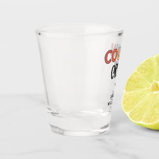 Cadeaubont voor gematchte neef- en nevenbril shot glas (Links)