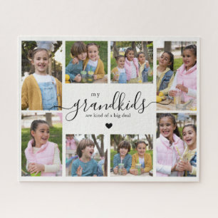 Cadeaubord met foto's van kleinkinderen voor oma legpuzzel