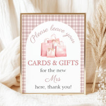 Cadeaubord Roze Net op de markt Bruidsfeest