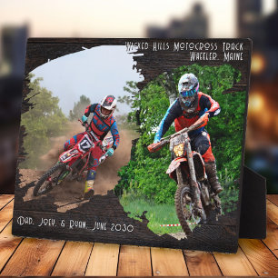 Cadeaubord voor vader Twee Foto Kwaststreek Frame Fotoplaat