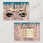Cadeaucertificaat Hairdresser Makeup Lashes Roos Visitekaartje (Voorkant / Achterkant)