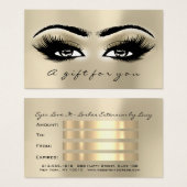 Cadeaucertificaat Ivory Eye Lash Extension Makeup Visitekaartje (Voorkant /achterkant)