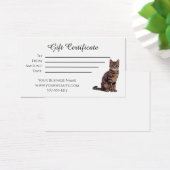 Cadeaucertificaat met kat visitekaartje (Bureau)