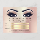 Cadeaucertificaat Microblading Cosmetoloog Lashes Briefkaart (Voorkant)