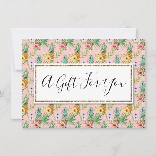 Cadeaucertificaat Pineappel & Hibiscus Flowers (Voorkant)