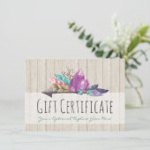 Cadeaucertificaat Rustic Bohemian Crystals & Arrow (Staand voorkant)