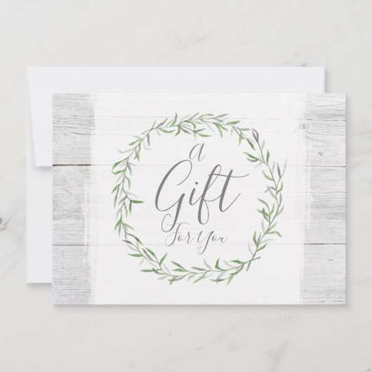 Cadeaucertificaat Rustisch hout en botanisch leder (Voorkant)