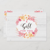 Cadeaucertificaat Shabby Chic Rozen & Rustige Flor (Voorkant / Achterkant)
