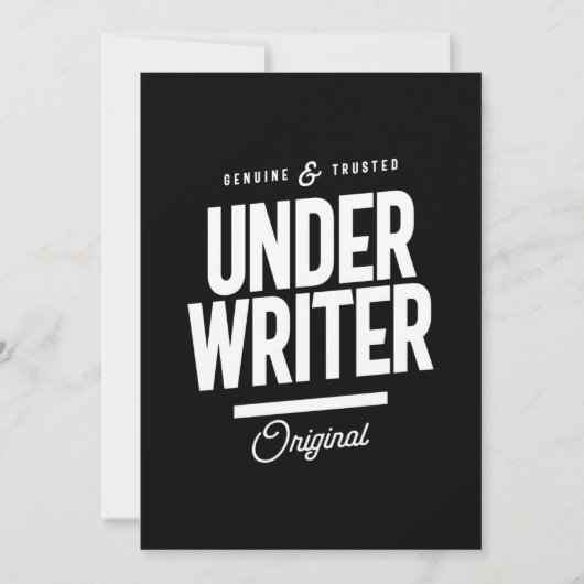 Cadeaucode voor underwriter-functieteken kaart (Voorkant)