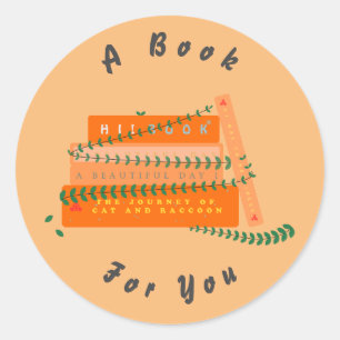 Cadeaudecoratie Sticker Een boek voor u