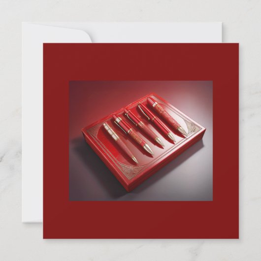 Cadeaudoos en vijf unieke balpennen (Achterkant)