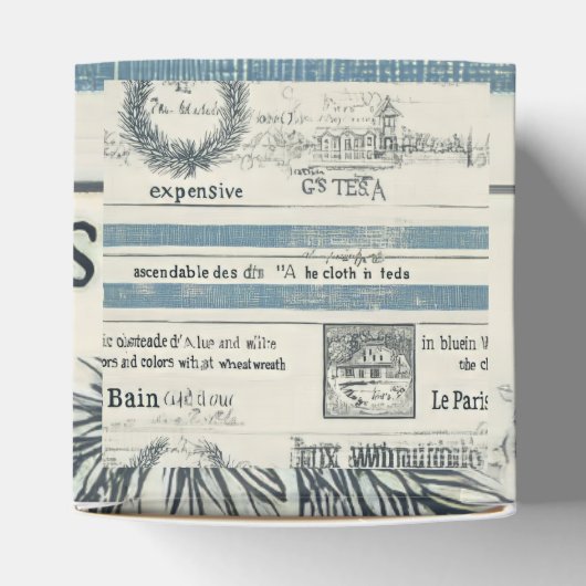 Cadeaudoos met kubus met oceaanthema bedankdoosjes (Bovenkant)