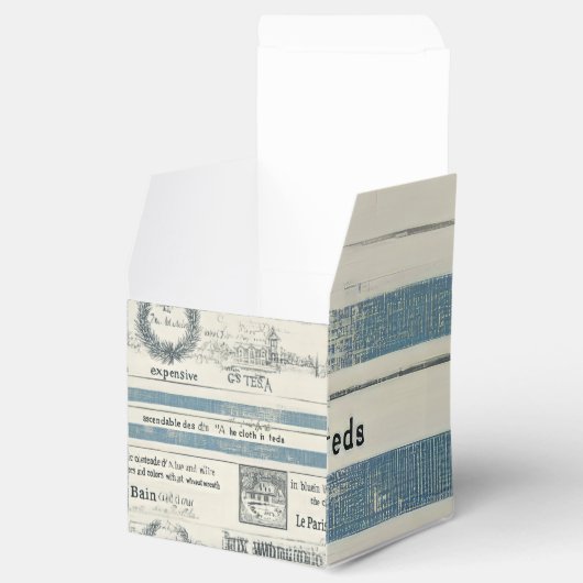 Cadeaudoos met kubus met oceaanthema bedankdoosjes (Geopend)