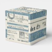 Cadeaudoos met kubus met oceaanthema bedankdoosjes (Achterkant)