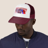 Cadeaudoos met lint kastanjebruin Mesh 2024 jaar G Trucker Pet (In situ)