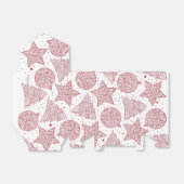 Cadeaudoos met rood en wit kerstpatroon bedankdoosjes (Uitgevouwen)