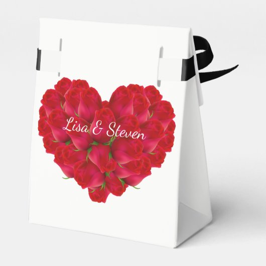 Cadeaudoos/Ventilator Rood rozenhart Bedankdoosjes (Achterkant)