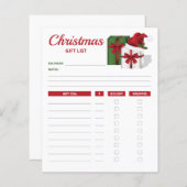 Cadeaudozen Met Een Hoed - Kerstcadeau Lijst Plann (Voorkant / Achterkant)