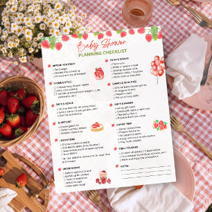 Cadeaufeestje planning checklist Aardbei Thema