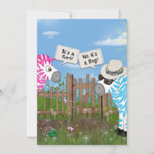 Cadeaufeestje voor babygeslacht onthulling kaart