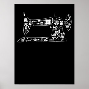Cadeaufilters en tapijten die de Gift Sewing uitli Poster