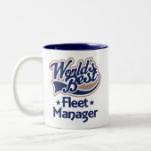 Cadeauidee voor Fleet Manager (werelden het beste) Tweekleurige Koffiemok (Links)