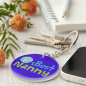 Cadeauidee voor kindermeisje (beste werelden) sleutelhanger (Voorkant Rechts)